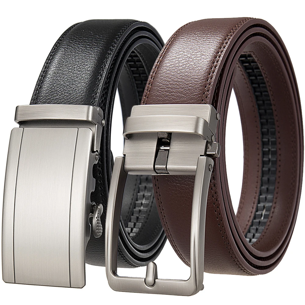 Famous Brand Belt Male Designer Automatic Buckle Genuine Leather Men Belt  Luxury Belts for Men 3.5cm New Black Brown Plus Size