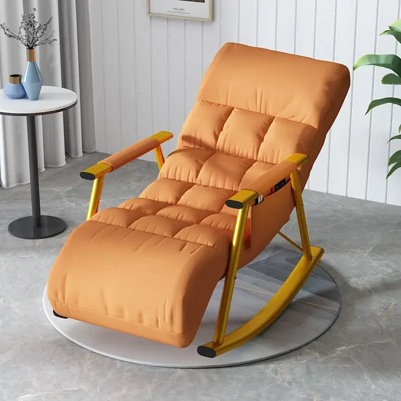 Adult Rocking Chair Living Room Relaxing Lounge Armchair Bed Balcony Sun Recliner Foldable Storage Lazy Sofa Furniture