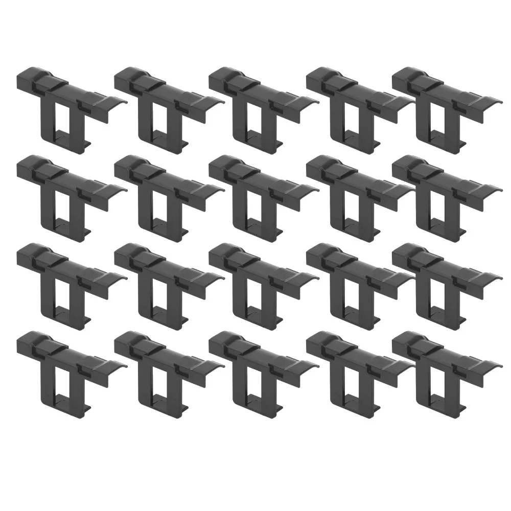 20 Stück ABS Solarpanel Entwässerungsklammern ​ 35 mm schwarze Wasserschnallen-Entwässerungsklemme, Photovoltaik-Panel-Entwässerung für den Außenbereich
