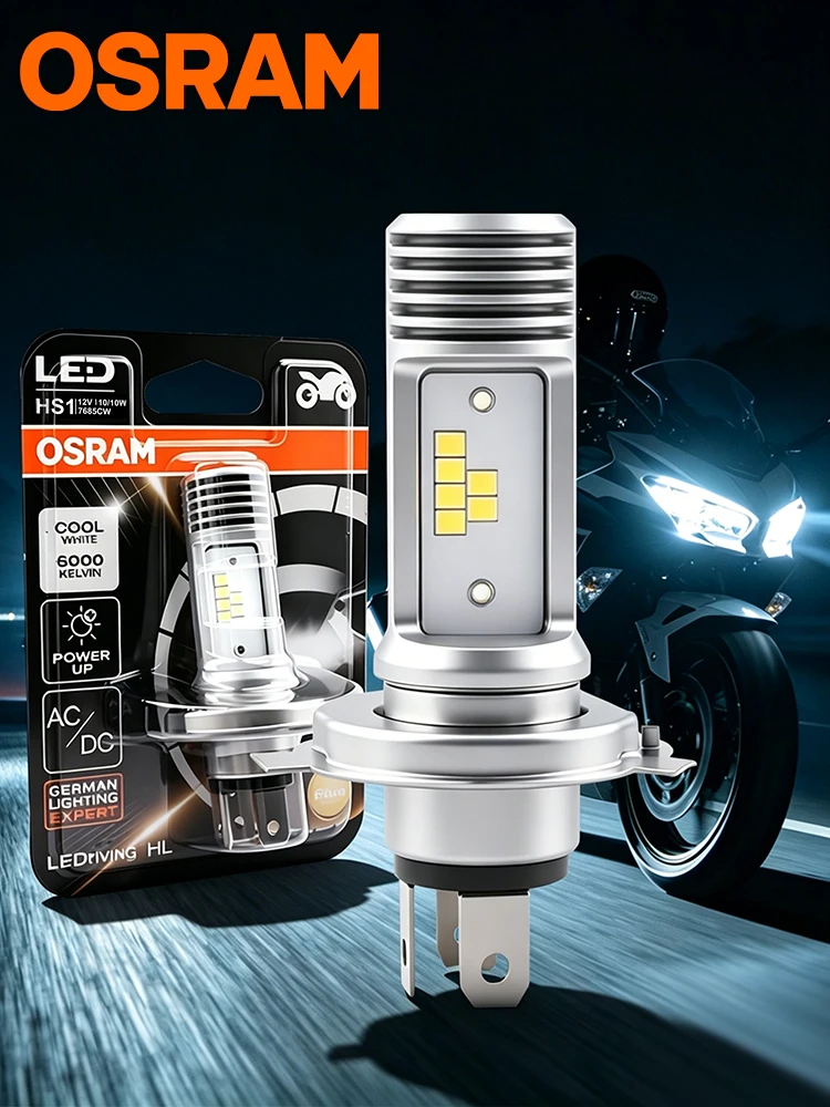 AliExpress Osram Original HS1 LEDriving Motor Bike Headlight 10W 12V PX43T AC/DC Bulb Motorcycle 6000K Cool White Lamp Blister Pack 7685CW