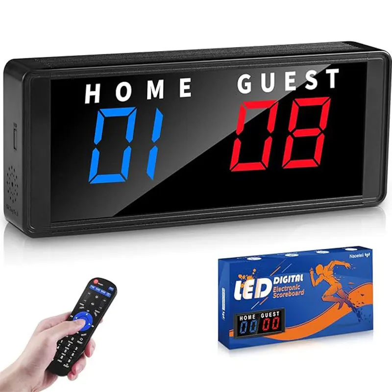 1.8-inch 22cm Basketball Scoreboard with Wired Button Wall Mounted Ball Game Scoreboard