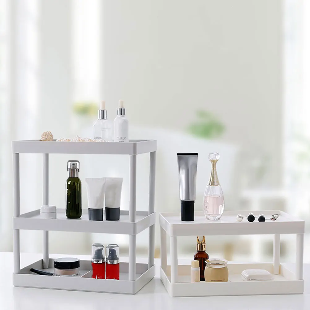 

1Pcs Desktop Organizer White Storage Shelf Multifunctional Rack for Household Office Tabletop Supplies Storage Desktop Organizer