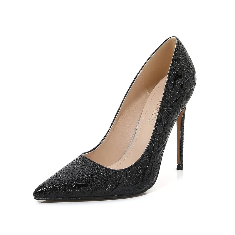 Sexy Women's High Heels Pointed Toe Snake Print Pumps Stiletto High Heels Women Glitter Evening Party Dress Shoe Plus Size 35-46 view 6