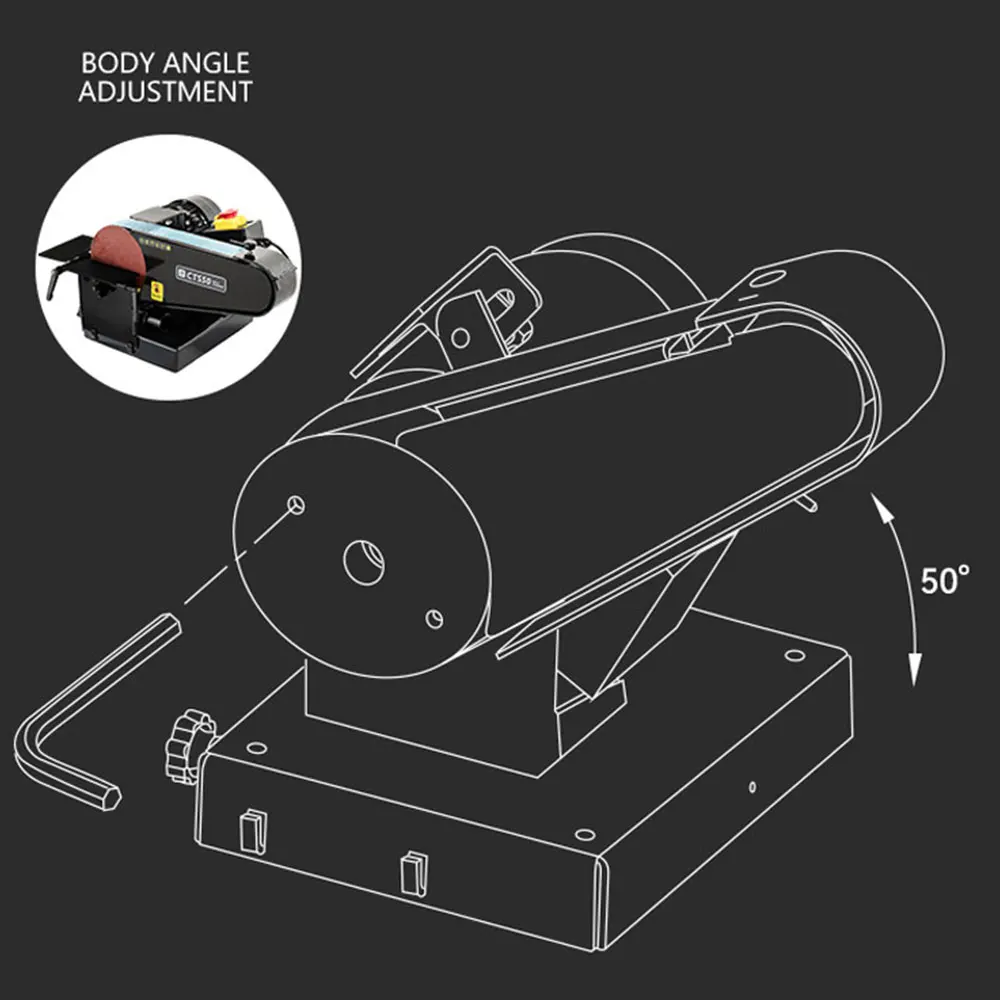 CTS50 Miniature Belt Sander Portable Metal Polishing Machine Sander Metal Polisher  750w 2800rpm 2025 NEW