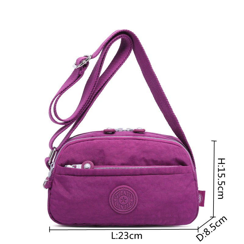 Nuova borsa a tracolla da donna in Nylon di alta qualità borsa a tracolla per ragazza a tracolla leggera blu nero rosso viola grigio M1570