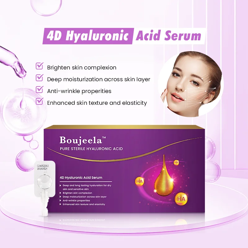 Sterile 4D Pure Hyaluronic Acid Essence Capsules Powerful Moisturizing Firming Skin Repair Damage Anti Acne Freckle Shrink Pore