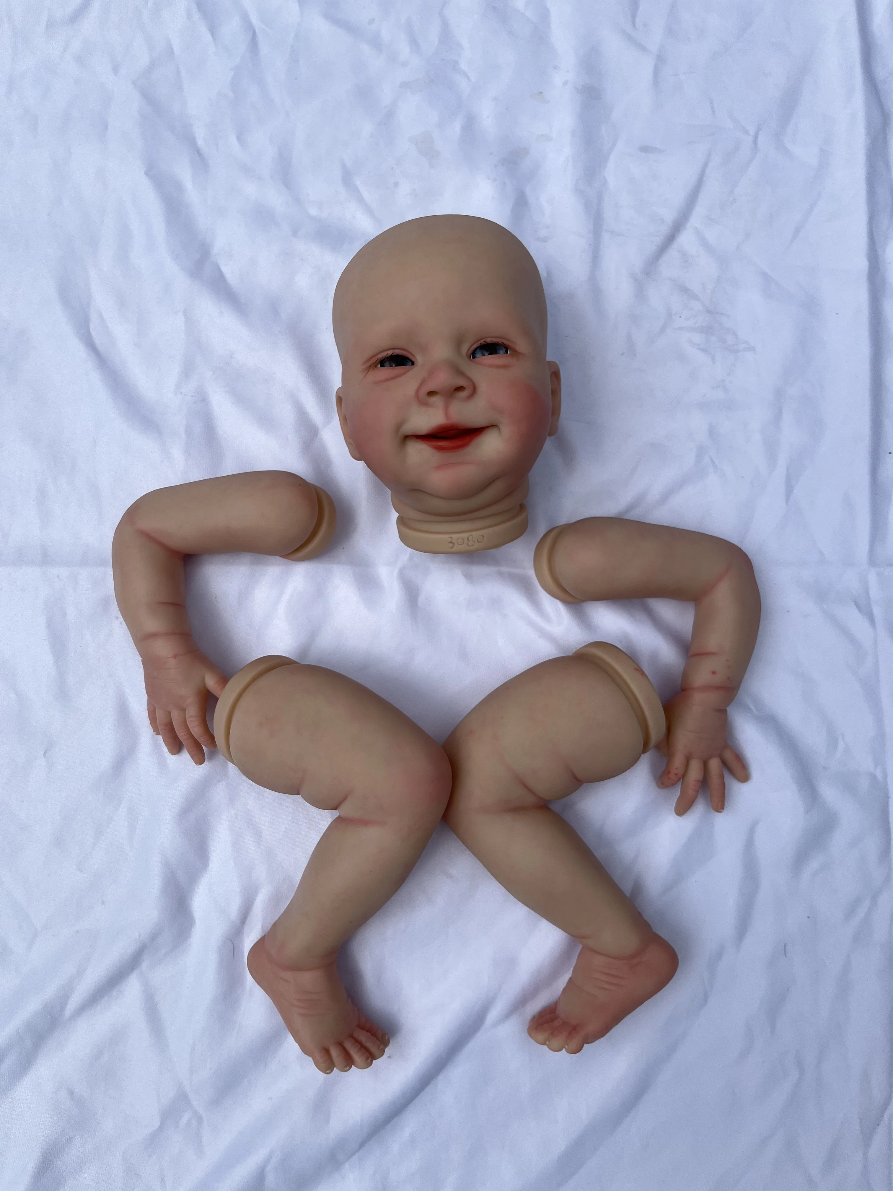 FBBD Customized Limited Supply 20inch Reborn Baby Doll Sebastian Without Hair Painted Kit DIY Part With one extra cloth body