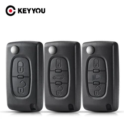 KEYYOU per Citroen C2 C3 C4 C5 Berlingo Xsara Picasso per Peugeot 306 407 807 Flip Remote Car Key Shell CE0523 CE0536 2/3/4BNT