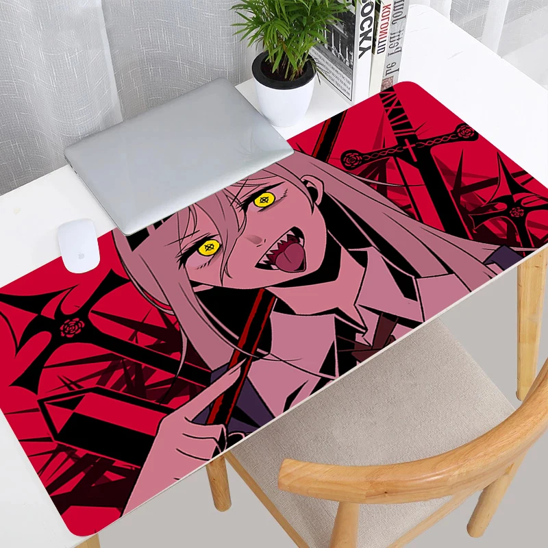 Anime Chainsaw Man Laptop Gamer Computer Desktop Non-slip Mousepads Keyboard Gaming Accessories Anime Large Mouse Pad Desk Mats