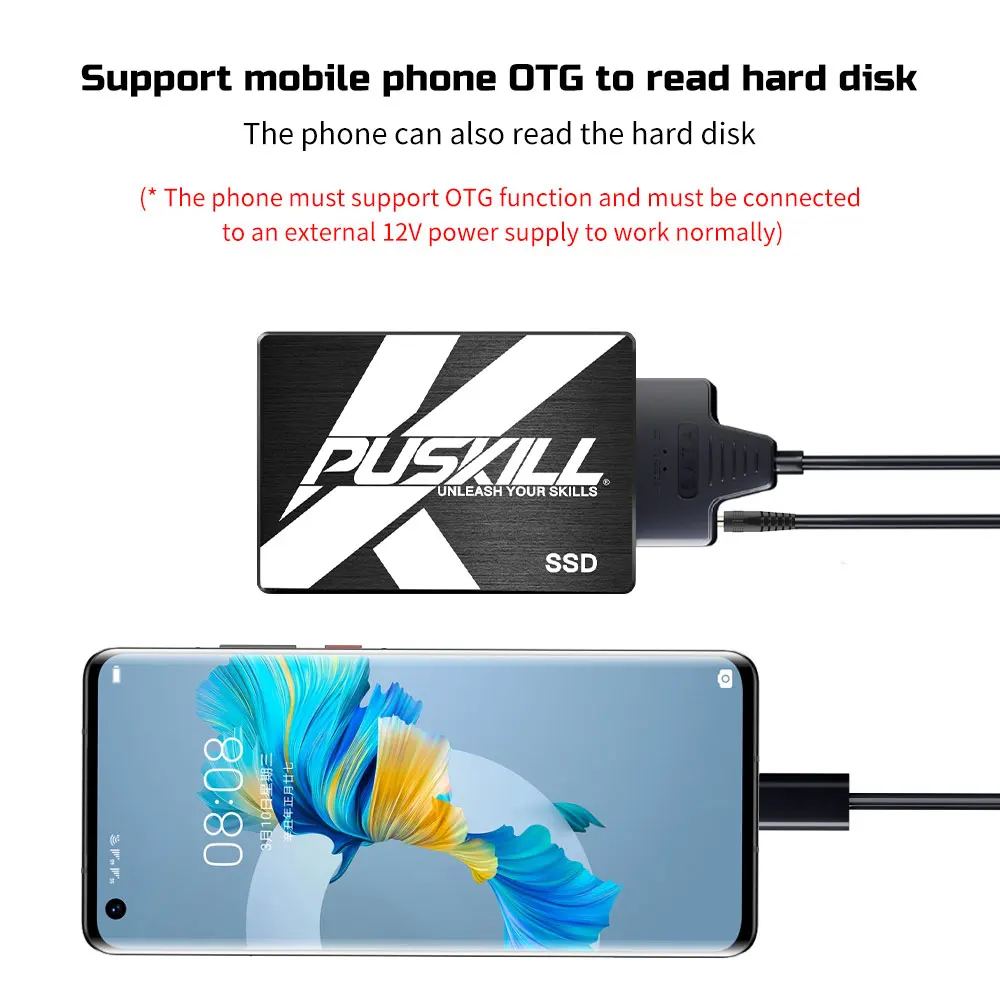 USB 3.0 to SATA/Type-C Cable USB to SATA III Driver Cable Support 2.5 Inch 6Gbps HDD SSD Hard Drive 22-Pin Adapter image 4