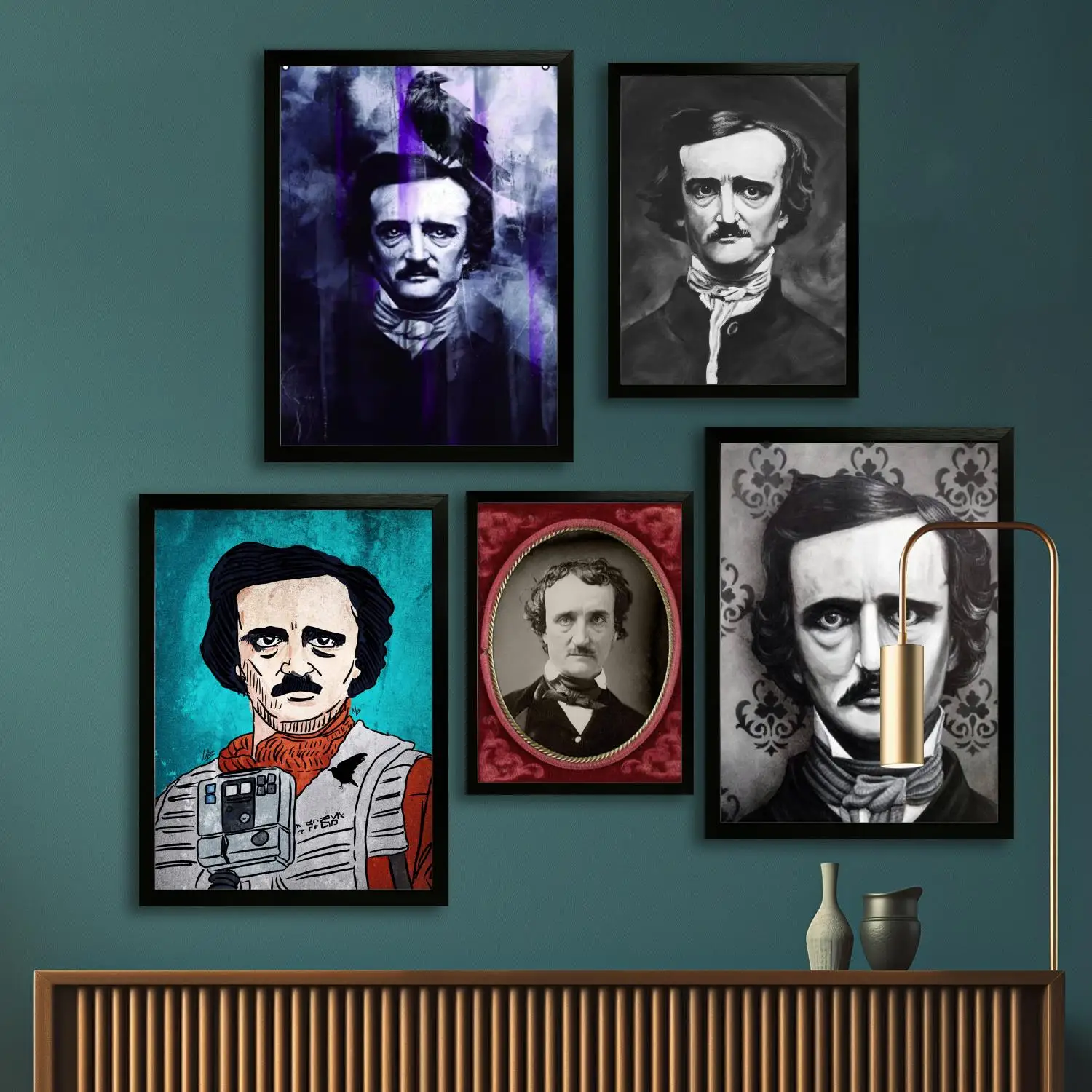 edgar allan poe poet Canvas Art Poster and Wall Art, Picture Print, Modern Family Bedroom Decor,Decorative painting