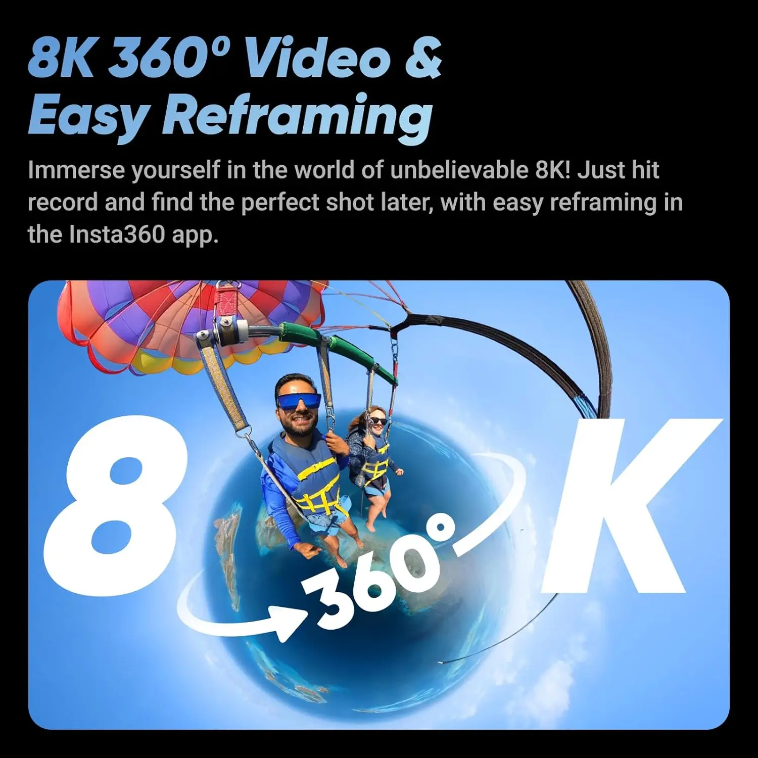 Imagem -02 - Câmera Impermeável do Efeito da Vara do Selfie Protetores Removíveis da Lente Vídeo Grande Angular 8k Ação 360 4k