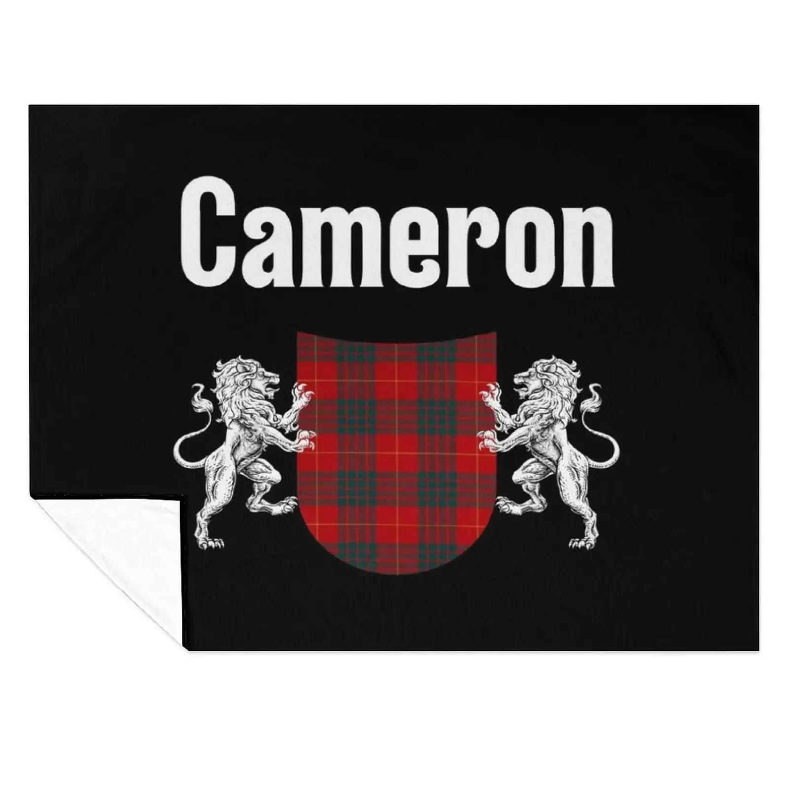 

Cameron Clan Scottish Name Coat Of Arms Tartan Throw Blanket heavy to sleep Extra Large Throw Soft Beds Travel Blankets