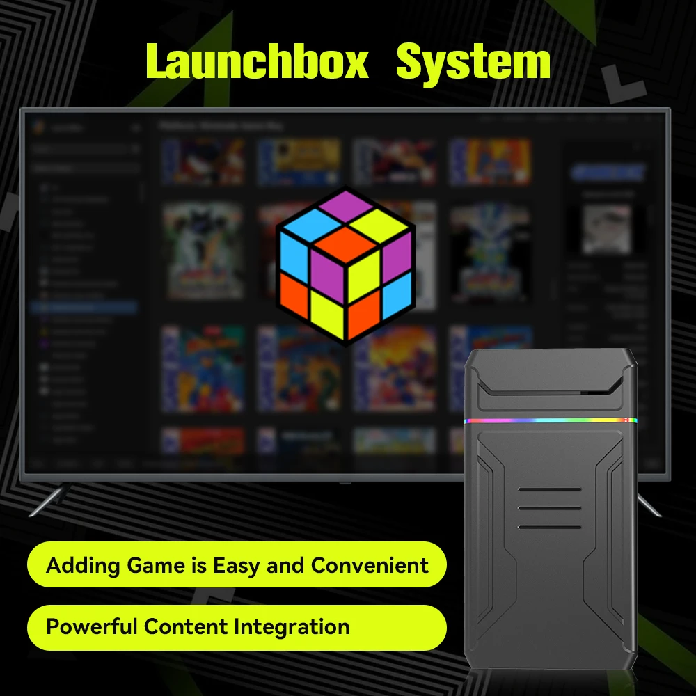 JMachen Launchbox 3TB Gaming HDD Video Game Console for XBOX/PS4/Switch/PS3/PS2/PS1/Wii/WiiU with 10000+ PC/3D Games for Win PC