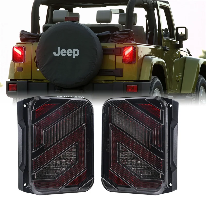 

Smoked LED Taillight For Jeep Wrangler JK 2007-2017 Rear LED Tail Light Brake Reverse Light Turn Signals Stop Lamp Running Light