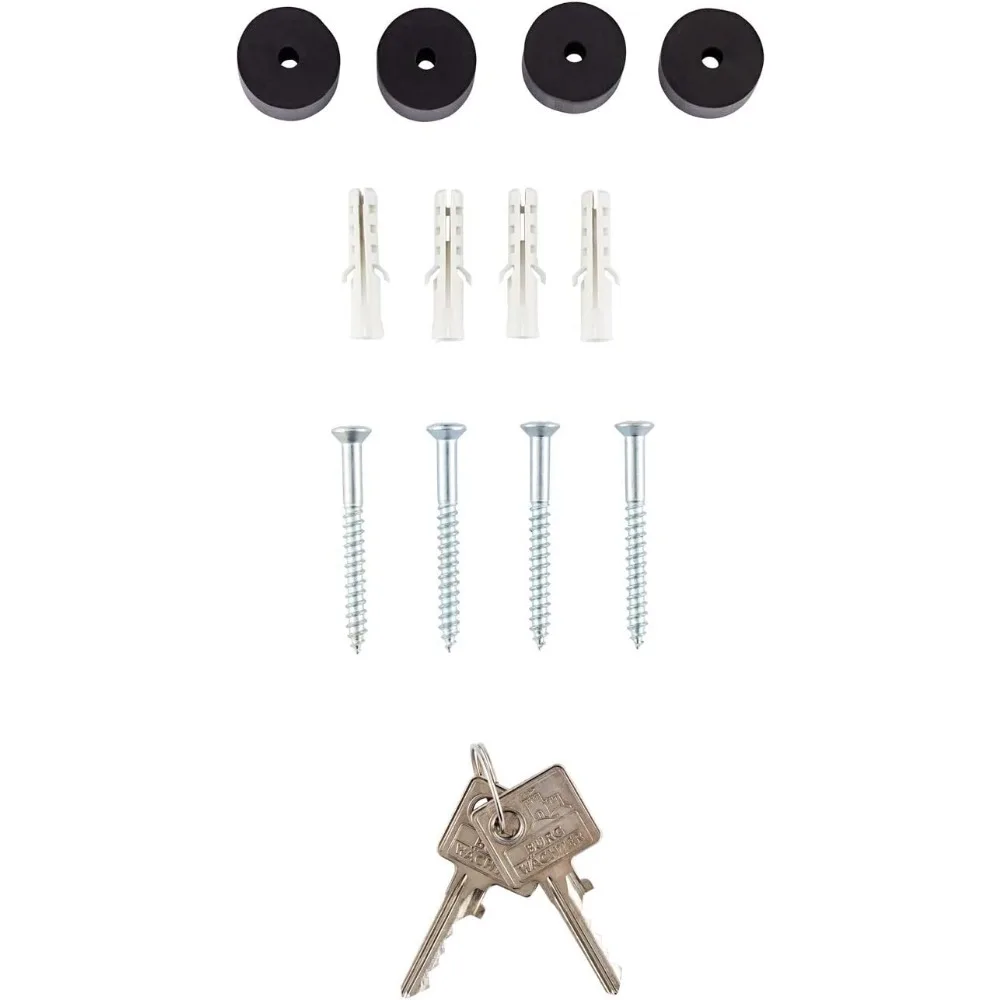 BURG-WÄCHTER - صندوق بريد كلاسيكي مع عمق مريح، تنسيق دخول A4، فولاذ مجلفن، Sylt 1883 E، خردة معدنية