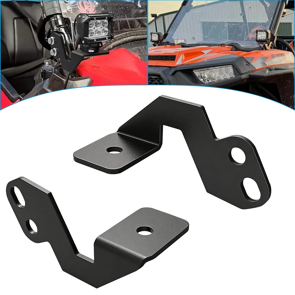

UTV Pod Light Brackets LED A-Pillar Light Mount for Polaris RZR XP 1000 / 900 / 800 Stainless Steel LED Cube Brackets