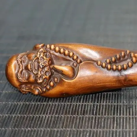 6-vieux-xizang-collection-folklorique-buis-the-saint-statue-bodhidharma-bouddha-cuillere-a-the-pelle-outil-bureau-ornement-maison-de-ville