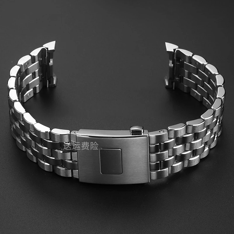 20MM roestvrijstalen horlogeband voor IWC Pilot Chrono IW3282 IW3281 - Arc Mouth Strap vervangende polsband met stevige sluiting