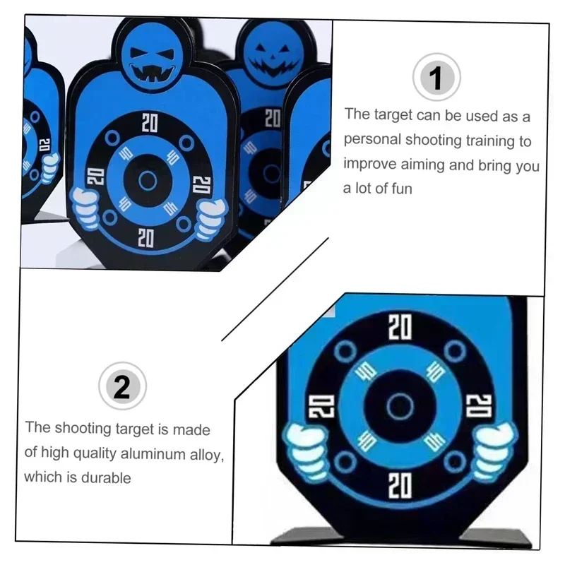 Tarcza do rzutek ze stali nierdzewnej 1/3 szt. Akcesoria do treningu strzelania z procy na miękkie kulki, metalowe tarcze żelazne, tarcza do zabawek