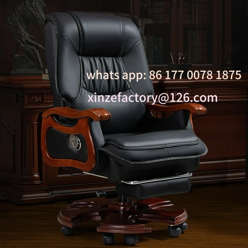 Customizable Boss Chair Business President Office Cowhide Massage Executive Recumbent Computer Chair