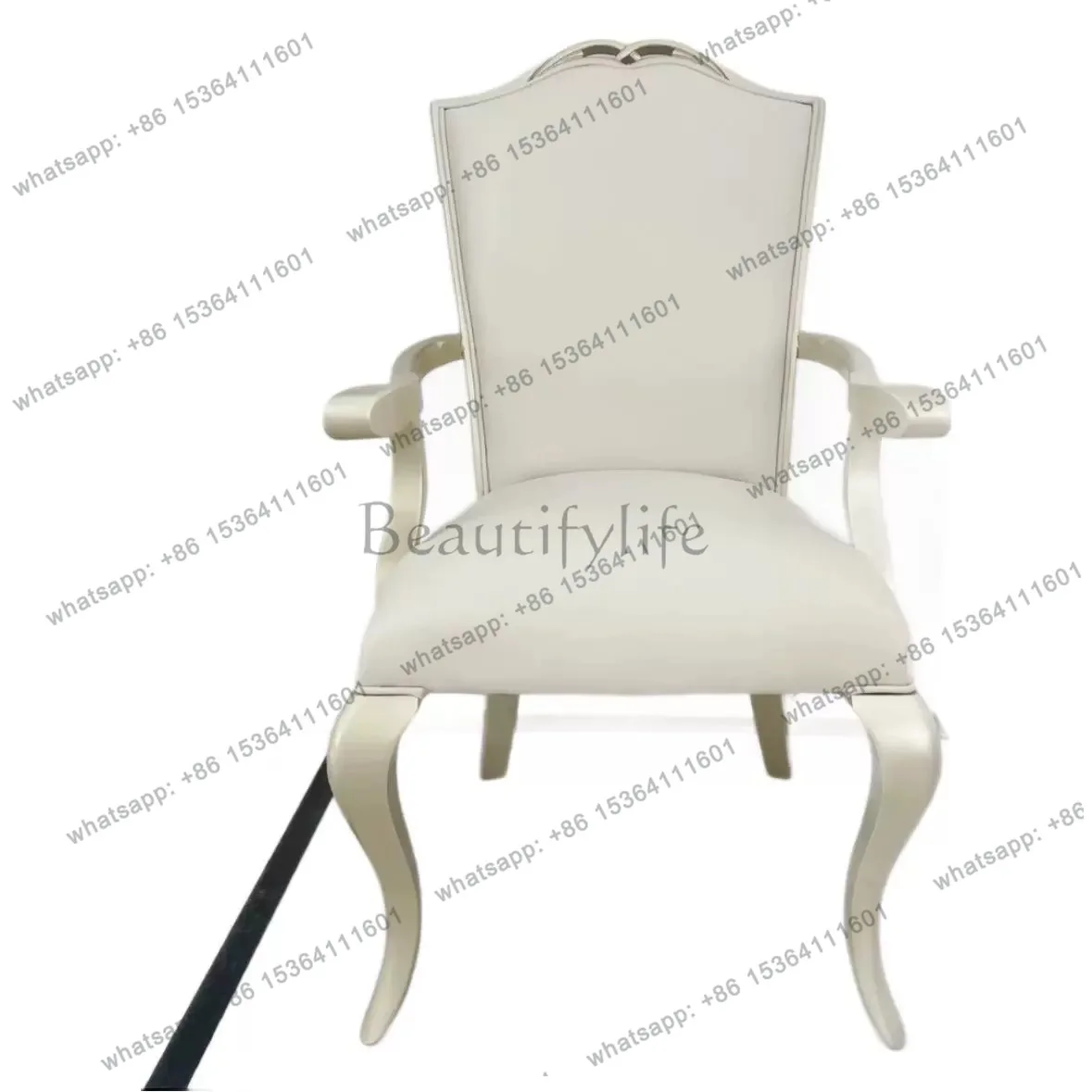 hot American light luxury solid wood desk white simple book chair household solid wood