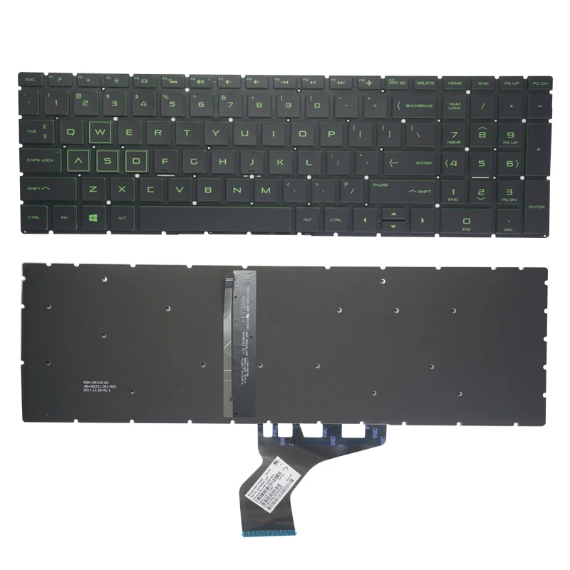 US Backlit keyboard FOR HP Pavilion 15-DA 15-CX 15-DB 15-DX 15-DR 250 G7 255 256 G7 15-CN 15-CS 15-CR 15-CW 17-BY 17-CA TPN-C135