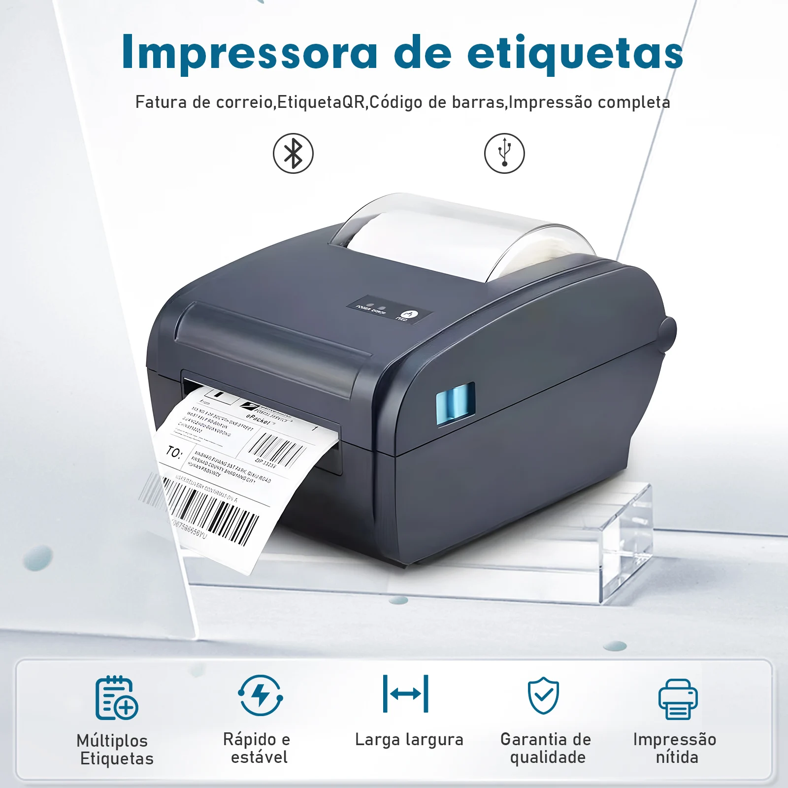 Labeler Label Printer Portable Label Printer Label Label Label Label Support Bluetooth USB Printer Label Brazil