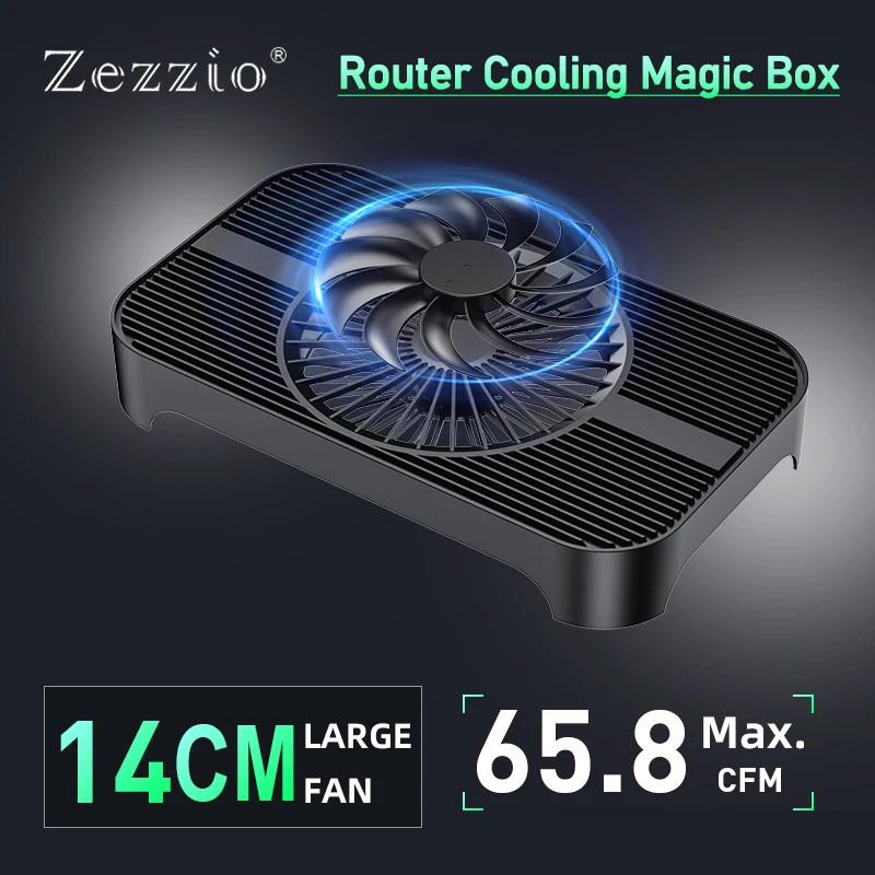 Zezzio Z-X3 WIFI Bracket Magic Box Host Cooling Holder USB Interface 140mm Network Router Cooling Base Fan Bracket Rack