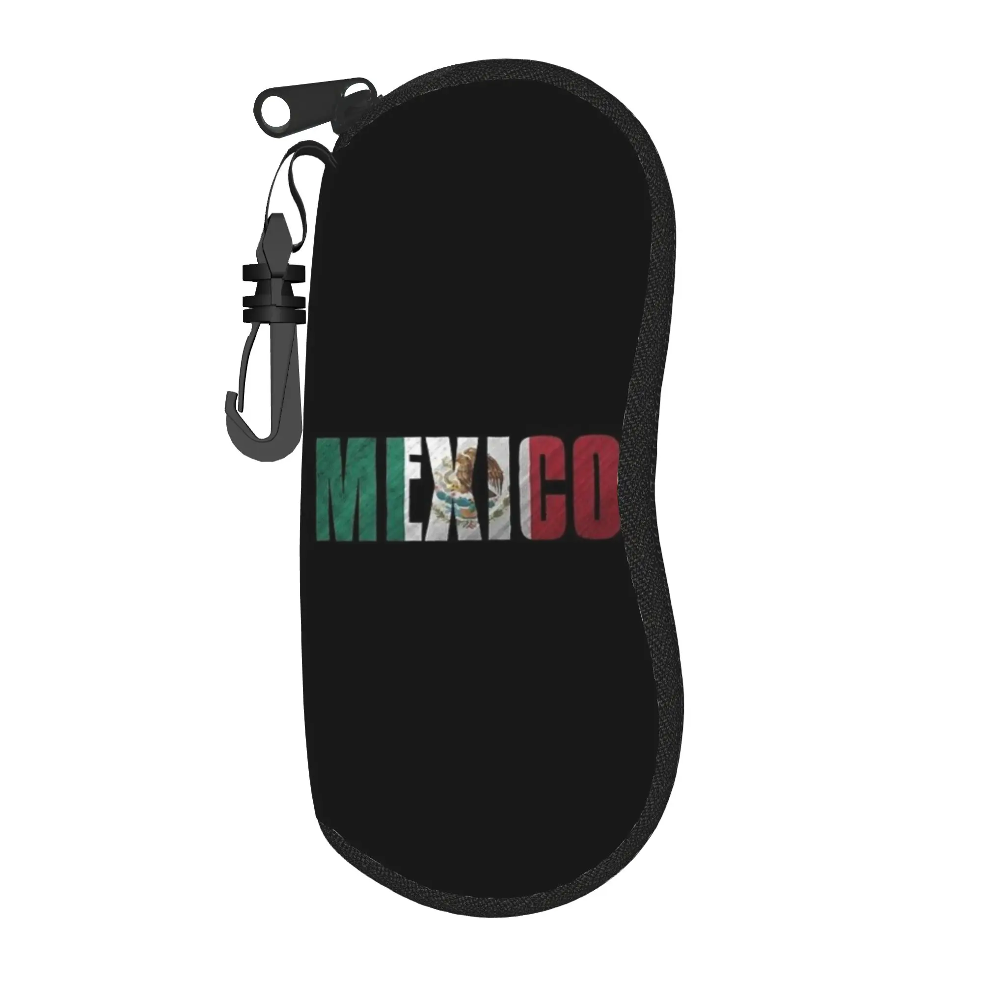 Harajuku Cartoon Glasses Case mexico flag Accessories  Box  Sunglasses Storage Box Anti-Pressure Eye Contacts Case