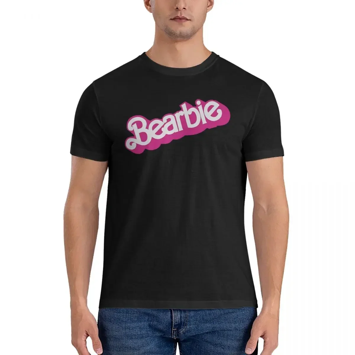 

100% Cotton "Bearbie" Gay Bear Fun Logo T-shirt Men Classic Oversized T Shirt Men O-Neck Summer Shirts Tops S-6XL