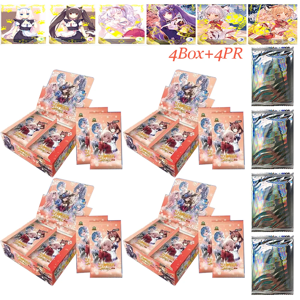 Wholesale 4boxes Goddess Story Waifu Booster Box Anime Sexy Girl Party Swimsuit Bikini TCG CCG Game Card Kid Toy Birthday Gift