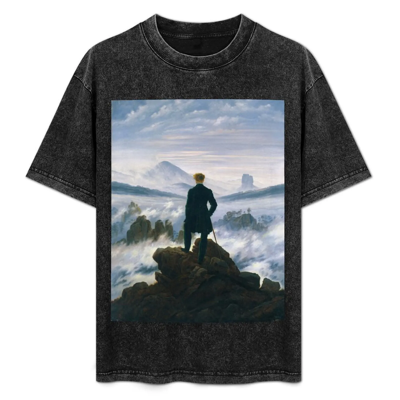 

Wanderer above the Sea of Fog, Caspar David (HD+) T-Shirt Man t-shirt shirts graphic tees men workout shirt