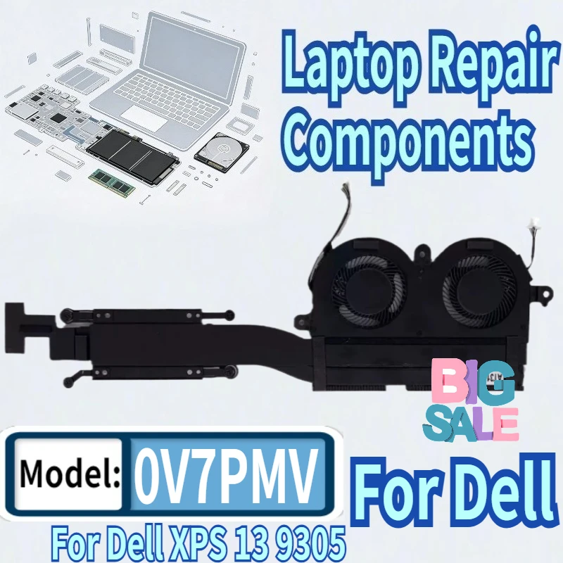 

Новый модуль охлаждения для ноутбука Dell XPS 13 9305: вентилятор и радиатор 0V7PMV V7PMV AT31X006DT0. Быстрая доставка.