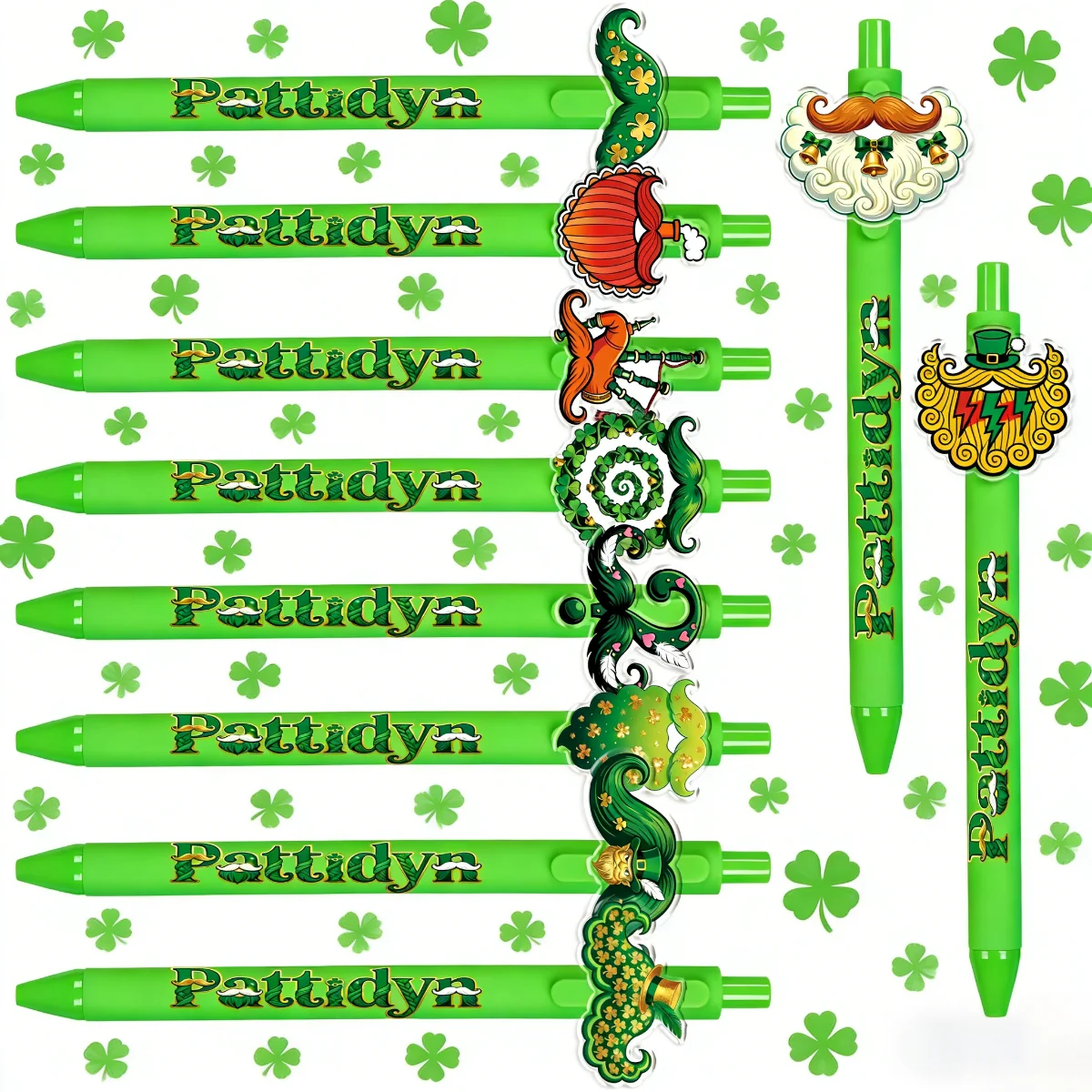 

10 штук / 20 штук шариковых ручек в форме клевера ко Дню Святого Патрика. Специальные ручки для подарков на ирландские культурные праздники.