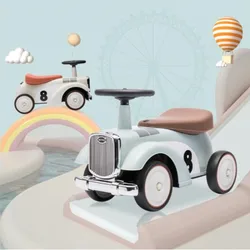 New Retro Style Children's Toddler Slide Outdoor Steering Wheel Limit Turning Anti-rollover Scooter Balance Car Early Education