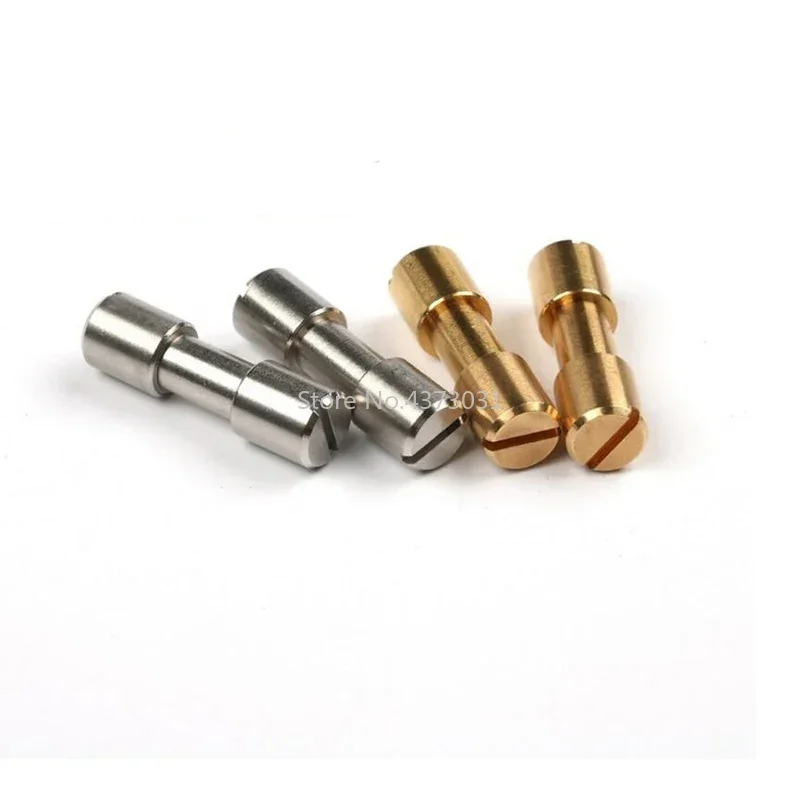 5 Pieces Diy Knife Countersunk head rivets screw across word shape Brass/ stainless steel Knife handle screw