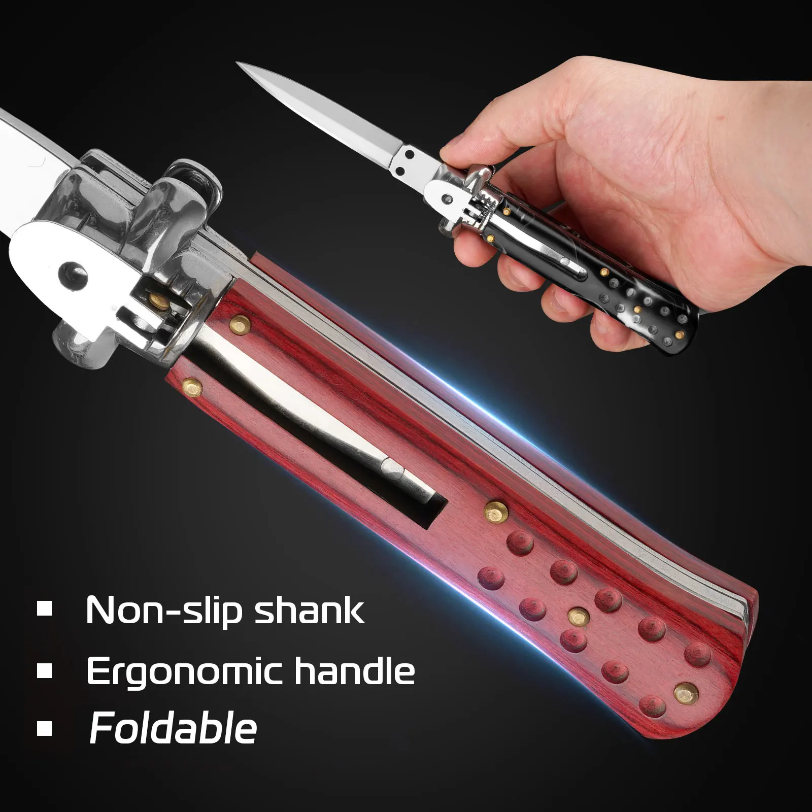 Outdoor camping folding knife, high hardness self-defense knife, box knife, EDC multi-function folding knife, sharp fruit knife