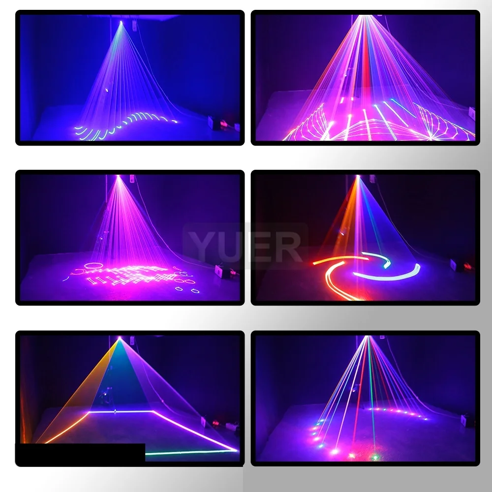 NEW Professional MINI 2W RGB DMX Animation Beam Scanner Stage Laser Light Projector DJ Disco Lights KTV Music Party Bar Wedding