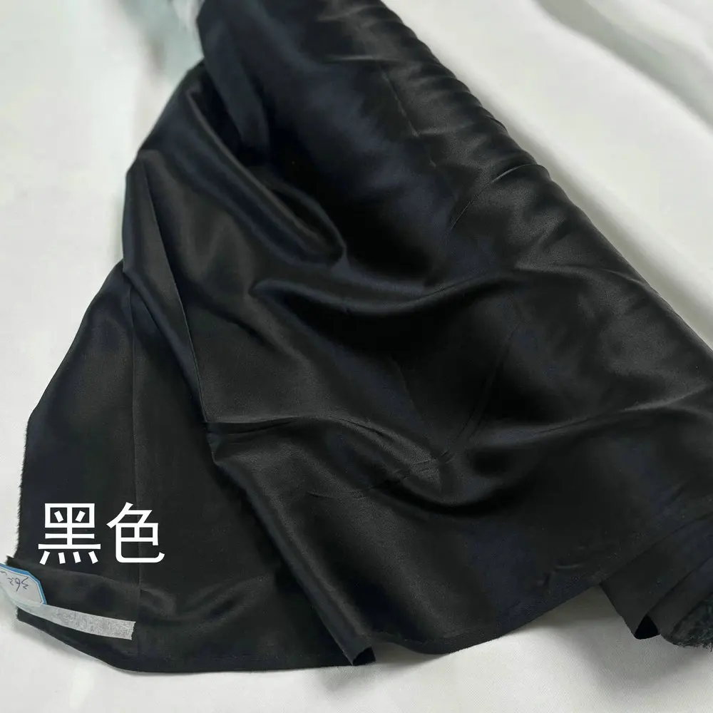 Pure Color Silk New Silk Crepe Satin Fabric Silkworm Silk Satin Stretch Satin Glossy Cheongsam Dress Cloth
