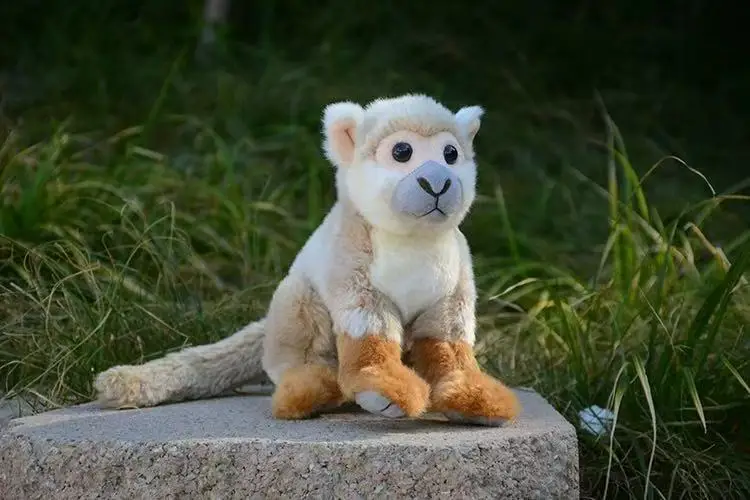 43cm(Head to tail) Lifelike Zoo Simulated Animals Monkey Plush Doll Soft Car Sofa Bed Pillow room decor ornament kids adult gift