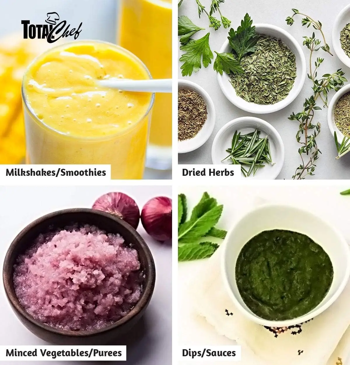 مجموعة خلاط توتال شيف ميراكل مكونة من 12 قطعة مع شفرة رباعية شديدة التحمل، وإبريق سعة 1 لتر، وأكواب وأغطية للسفر، وإكسسوارات آمنة للاستخدام في غسالة الأطباق