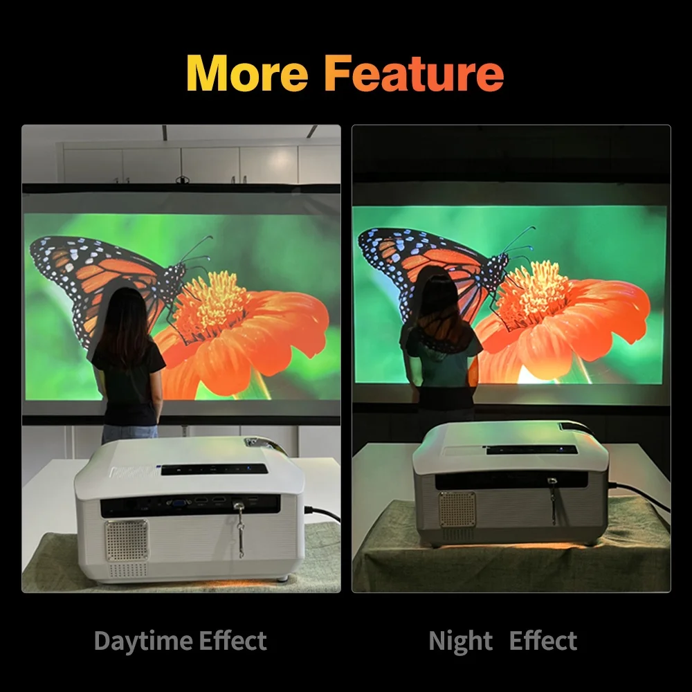 Projector Android 9.0 High Bright  Smart Projector Daytime Light on Projector Home Theater