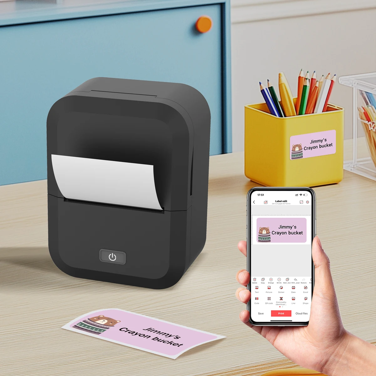 

Marklife X2 термобеспроводной принтер этикеток портативный Bluetooth-наклейка мини-принтер устройство для изготовления этикеток со штрих-кодом принтеры для ценников DIY