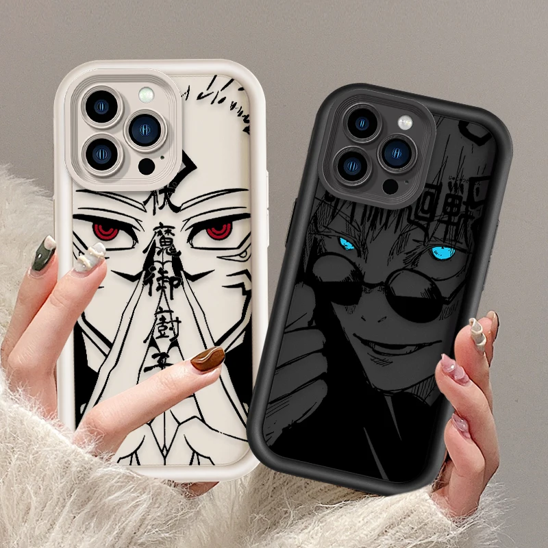 Anime Jujutsu Kaisen Cool Phone Case for IPhone 16 15 14 13 12 11 Pro Max Mini XR XS X 7 8 Plus Soft TPU Back Cover