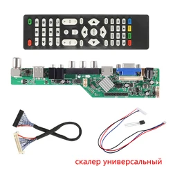 3663 New Digital Signal DVB-C DVB-T2 DVB-T Universal LCD TV Controller Driver Board LUA63A82 UPGRADE 3463A Russian USB play