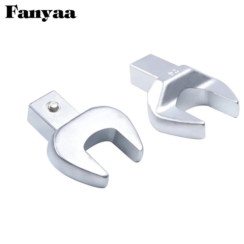 Fanyaa 14*18mm Drive Torque Crowfoot Head Open End 26-55mm Wrench Head Replacdement Part Full Polish Spanner Part