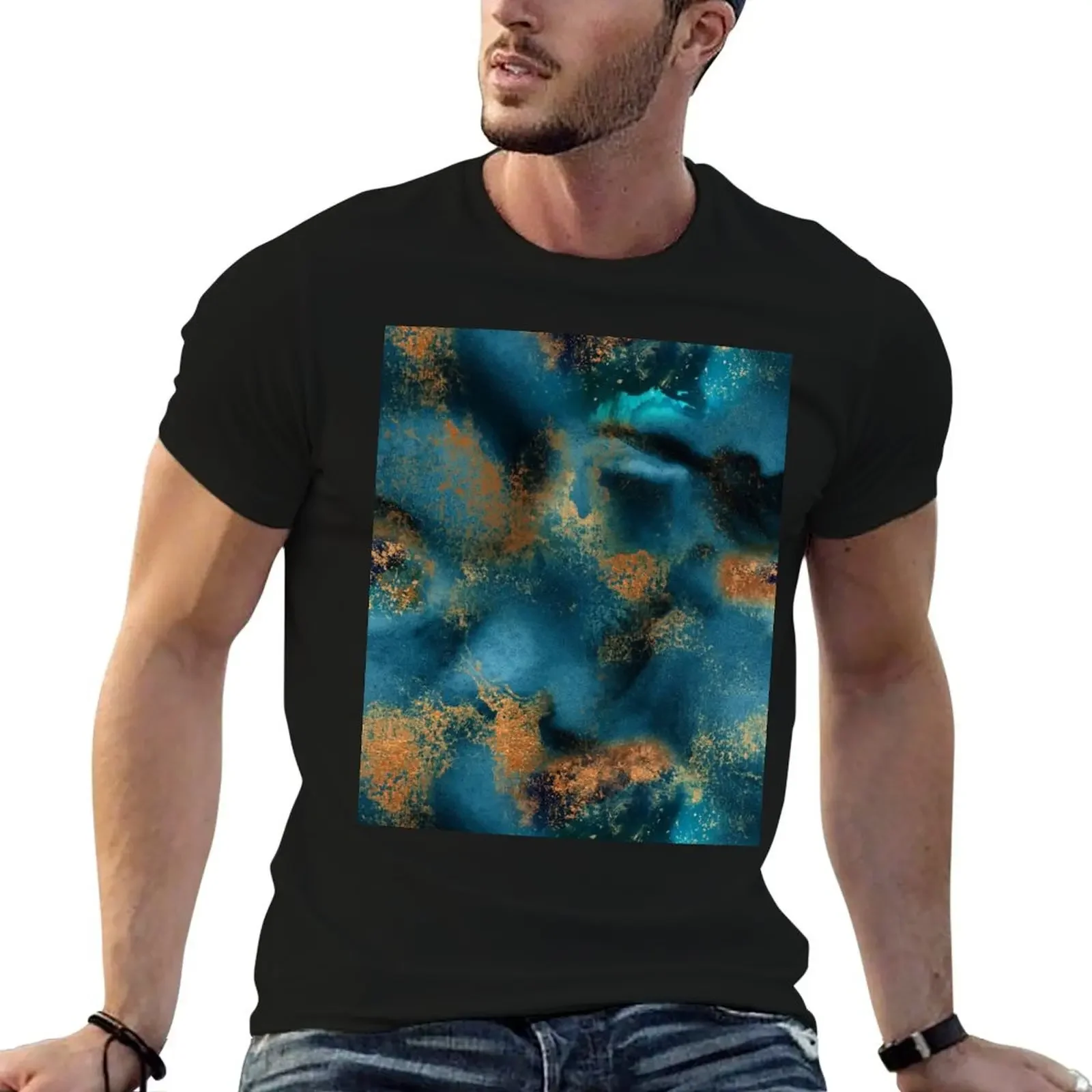 

Patina of Blues and Copper T-Shirt T-shirts oversize cute clothes Man t-shirt mens graphic t-shirts