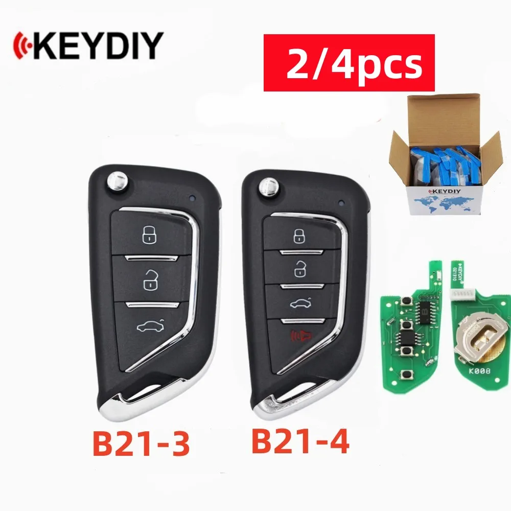 

2/4pcs Universal KEYDIY KD B21 Remote Key KD B21-3 B21-4 buttons Car Key for KD900/KD-X2 Remote Key Programmer