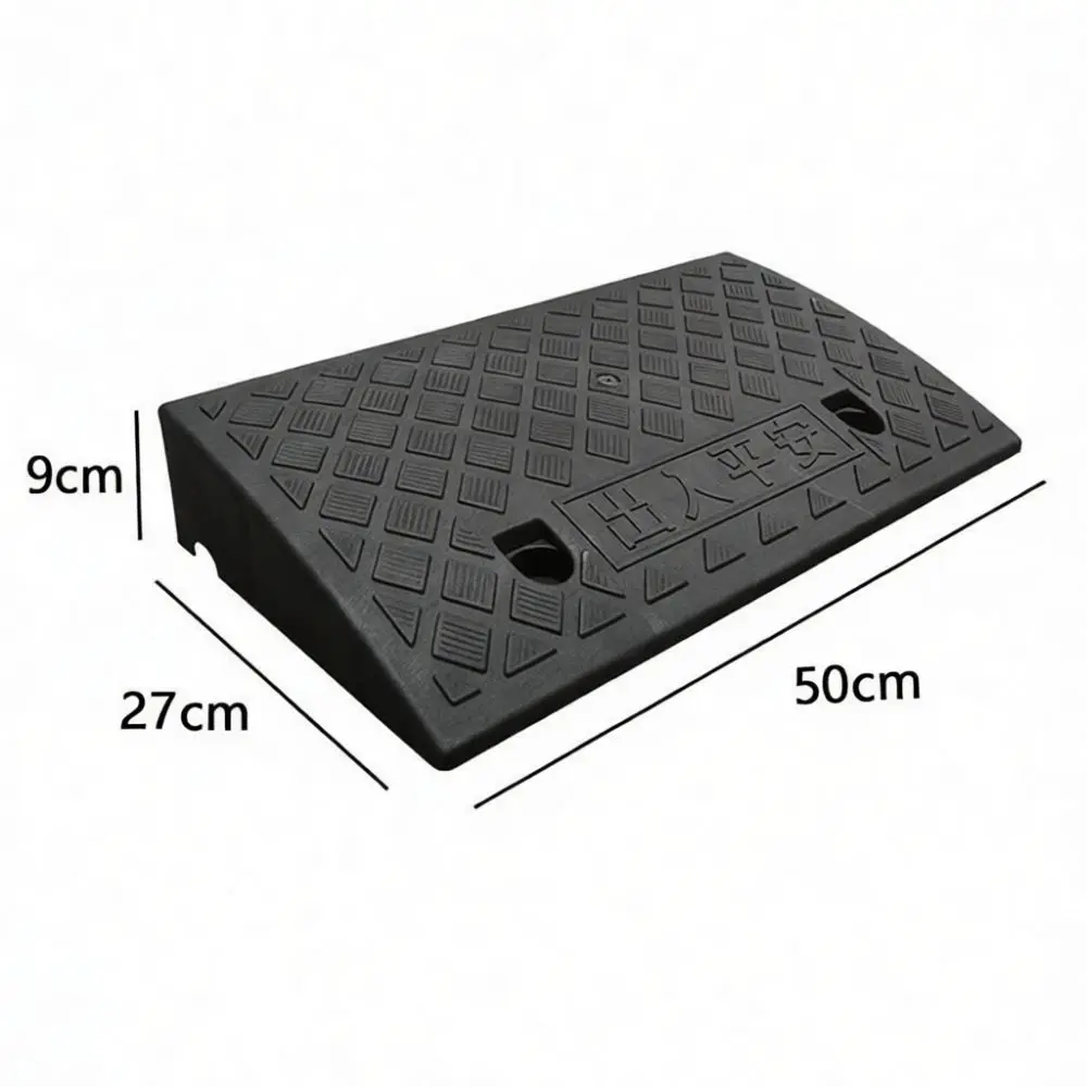 Portable Vehicle Curb Ramp Plastic Threshold Pad For Garage Entryway Car Scooter Wheelchair Anti Slip Slope Support